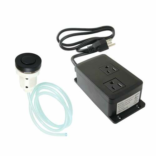 Kingston Brass KAMDK310 Trimscape Matte Black Dual Outlet Garbage Disposal Air Switch Kit