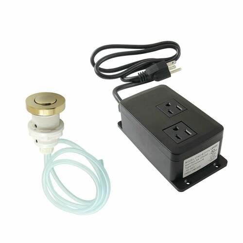 Kingston Brass KAMDK312 Trimscape Dual Outlet Garbage Disposal Air Switch Kit - Polished Brass
