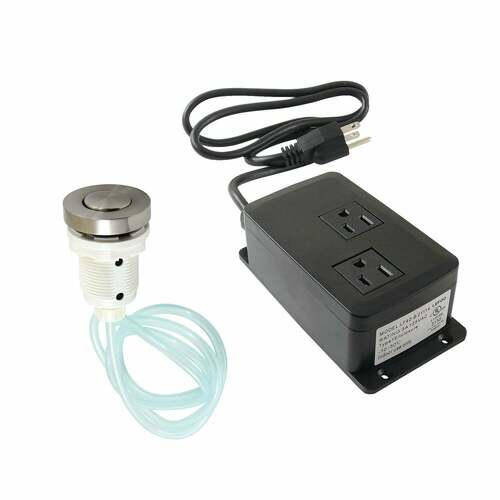 Kingston Brass KAMDK318 Trimscape Brushed Nickel Dual Outlet Garbage Disposal Air Switch Kit