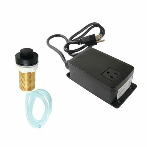 Kingston Brass KAMSK210 Trimscape Matte Black Single Outlet Garbage Disposal Air Switch Kit