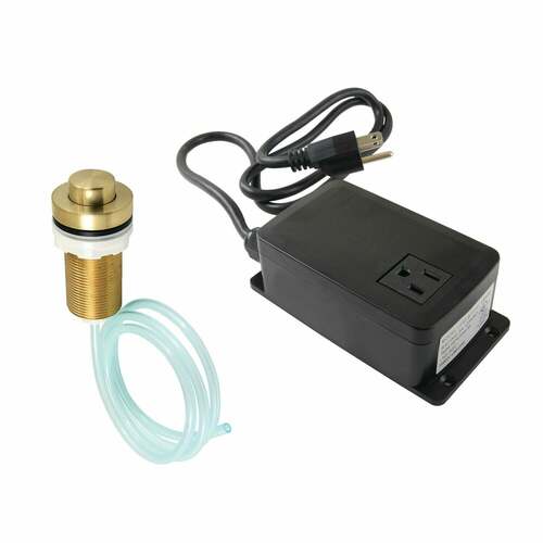 Kingston Brass KAMSK217 Trimscape Brushed Brass Single Outlet Garbage Disposal Air Switch Kit