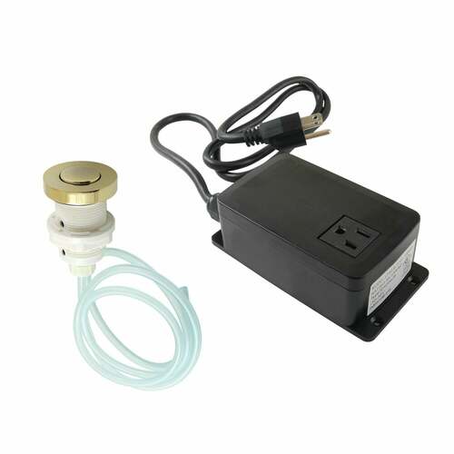 Kingston Brass KAMSK312 Gourmetier Polished Brass Single Outlet Garbage Disposal Air Switch Kit