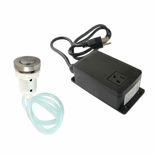 Kingston Brass KAMSK318 Gourmetier Brushed Nickel Single Outlet Garbage Disposal Air Switch Kit