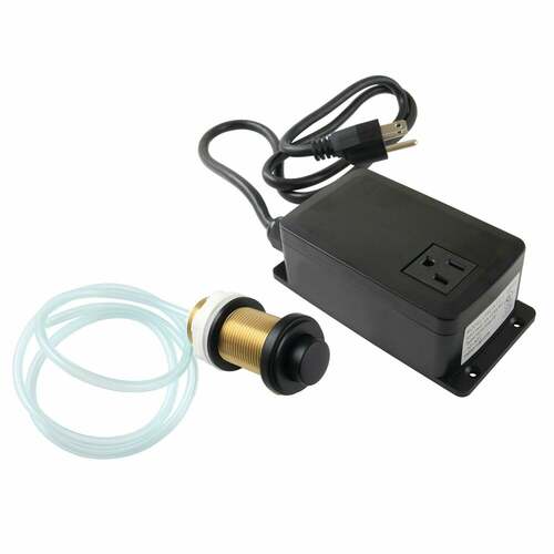 Kingston Brass KASK210 Trimscape Matte Black Single Outlet Garbage Disposal Air Switch Kit