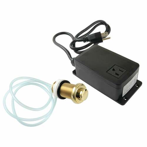Kingston Brass KASK212 Trimscape Polished Brass Single Outlet Garbage Disposal Air Switch Kit