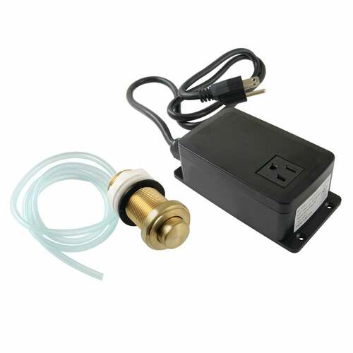 Kingston Brass KASK217 Trimscape Brushed Brass Garbage Disposal Air Switch Kit