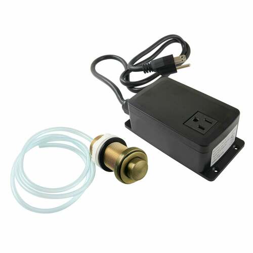 Kingston Brass KASK21AB Trimscape Antique Brass Single Outlet Garbage Disposal Air Switch Kit