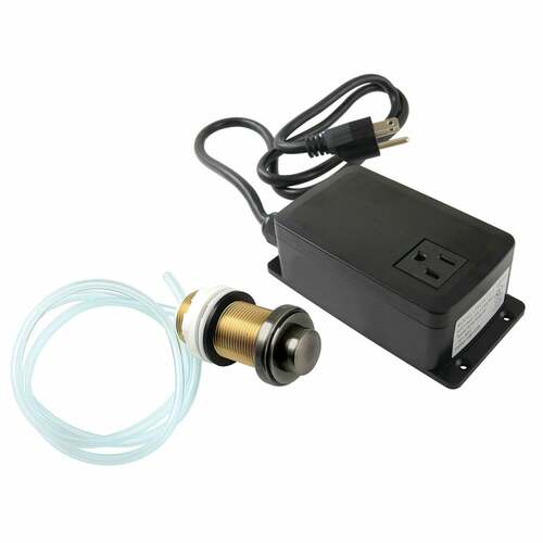 Kingston Brass KASK21VN Trimscape Black Stainless Single Outlet Garbage Disposal Air Switch Kit
