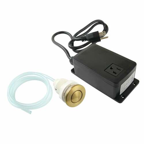 Kingston Brass KASK317 Trimscape Brushed Brass Garbage Disposal Air Switch Kit