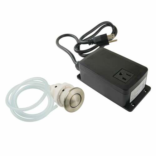 Kingston Brass KASK318 Trimscape Brushed Nickel Single Outlet Garbage Disposal Air Switch Kit