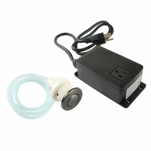 Kingston Brass KASK31VN Trimscape Black Stainless Single Outlet Garbage Disposal Air Switch Kit