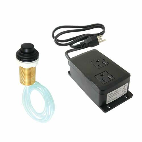 Kingston Brass KATDK210 Trimscape Matte Black Dual Outlet Garbage Disposal Air Switch Kit