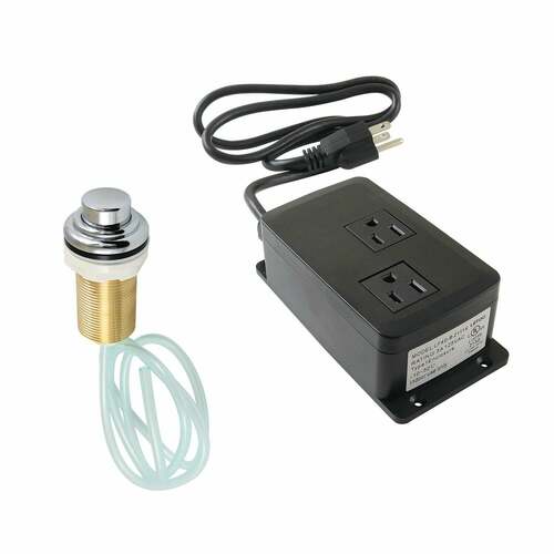 Kingston Brass KATDK211 Trimscape Dual Outlet Garbage Disposal Air Switch Kit - Polished Chrome