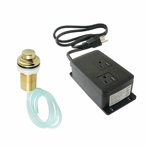 Kingston Brass KATDK212 Trimscape Polished Brass Dual Outlet Garbage Disposal Air Switch Kit