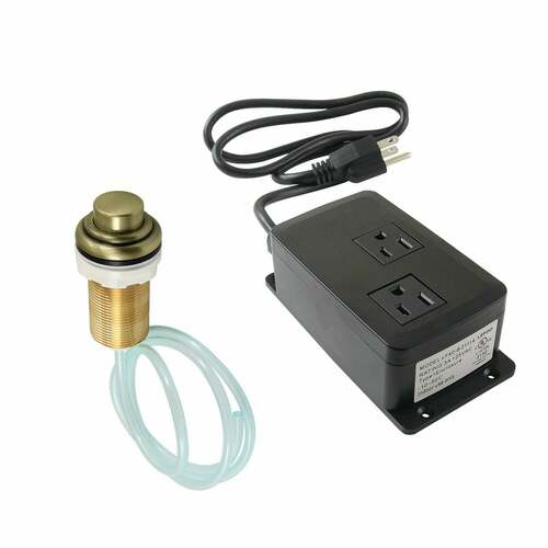 Kingston Brass KATDK21AB Trimscape Dual Outlet Garbage Disposal Air Switch Kit - Antique Brass