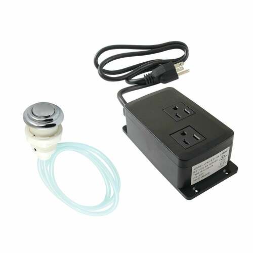 Kingston Brass KATDK311 Trimscape Dual Outlet Garbage Disposal Air Switch Kit, Polished Chrome