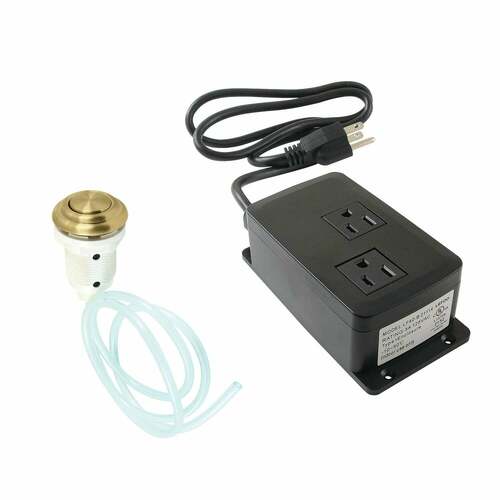 Kingston Brass KATDK317 Trimscape Dual Outlet Garbage Disposal Air Switch Kit - Brushed Brass