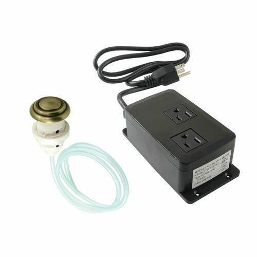 Kingston Brass KATDK31AB Trimscape Dual Outlet Garbage Disposal Air Switch Kit - Antique Brass