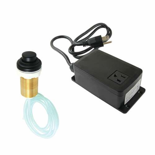 Kingston Brass KATSK210 Trimscape Matte Black Single Outlet Garbage Disposal Air Switch Kit