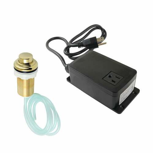 Kingston Brass KATSK212 Trimscape Polished Brass Single Outlet Garbage Disposal Air Switch Kit
