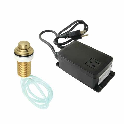 Kingston Brass KATSK217 Trimscape Brushed Brass Garbage Disposal Air Switch Kit