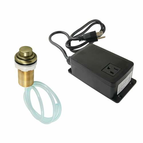 Kingston Brass KATSK21AB Trimscape Antique Brass Single Outlet Garbage Disposal Air Switch Kit
