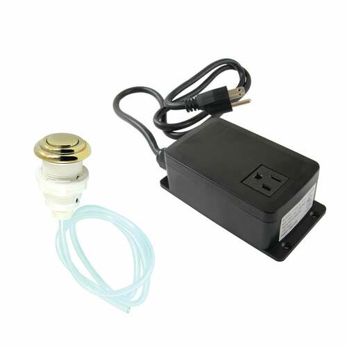 Kingston Brass KATSK312 Trimscape Polished Brass Single Outlet Garbage Disposal Air Switch Kit