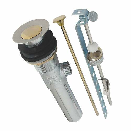 Kingston Brass KB1004 Brass Pop-Up Drain with Overflow, 22 Gauge, Polished Chrome/Brass