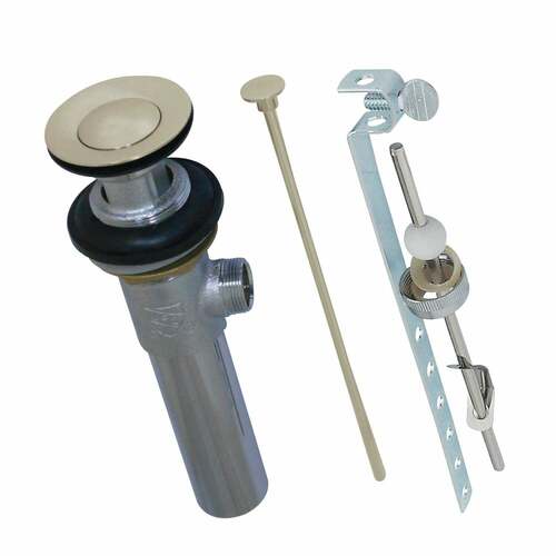 Kingston Brass KB1006 Polished Nickel Brass Pop-Up Drain with Overflow, 22 Gauge