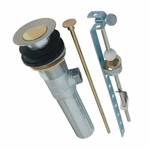 Kingston Brass KB1009 Brass Pop-Up Drain with Overflow, 22 Gauge, Brushed Nickel/Brass