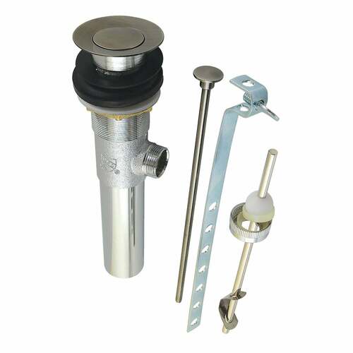 Kingston Brass KB100VN Black Stainless Brass Pop-Up Drain with Overflow, 22 Gauge