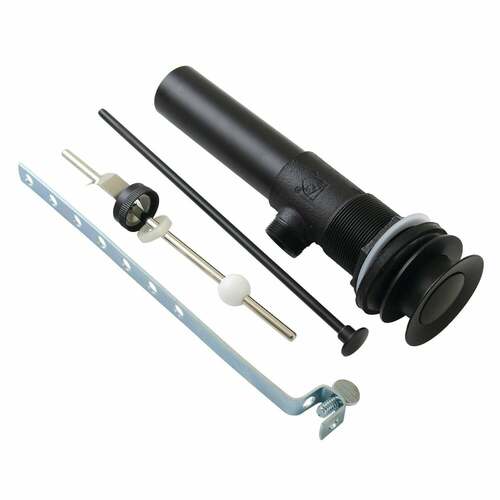 Kingston Brass KB1110MB Matte Black Brass Pop-Up Drain with Overflow, 22 Gauge