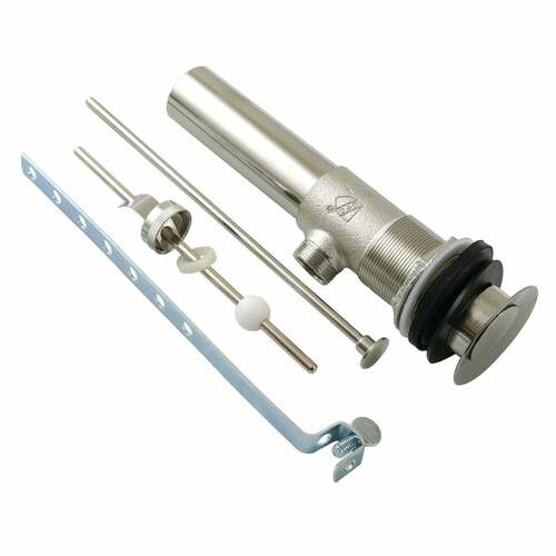 Kingston Brass KB1116 Polished Nickel Brass Pop-Up Drain with Overflow, 22 Gauge