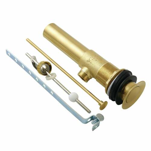 Kingston Brass KB1117 Brushed Brass Pop-Up Drain with Overflow, 22 Gauge