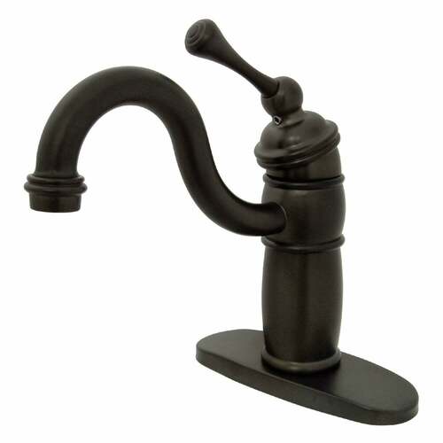 Kingston Brass KB1485BL Vintage Monoblock Bar Faucet, Single-Handle, Oil Rubbed Bronze