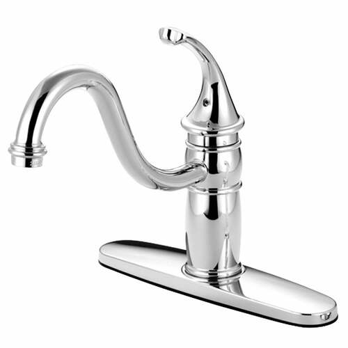 Kingston Brass KB1571GLLS Georgian Polished Chrome Single-Handle Kitchen Faucet