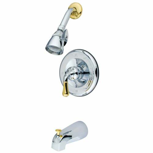 Kingston Brass KB1634 Magellan Single-Handle Pressure Balanced Tub Shower Faucet, Chrome/Brass