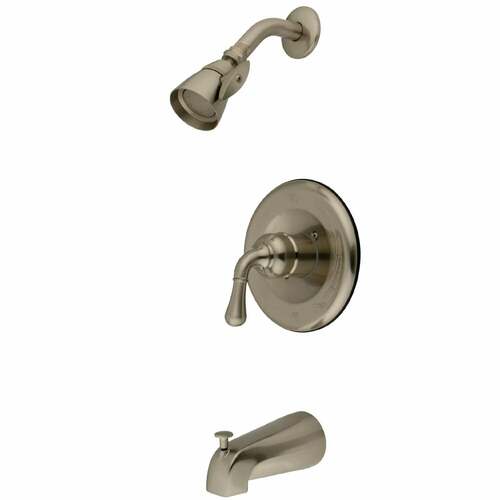 Kingston Brass KB1638 Magellan Single-Handle Pressure Balanced Tub Shower Faucet, Brushed Nickel