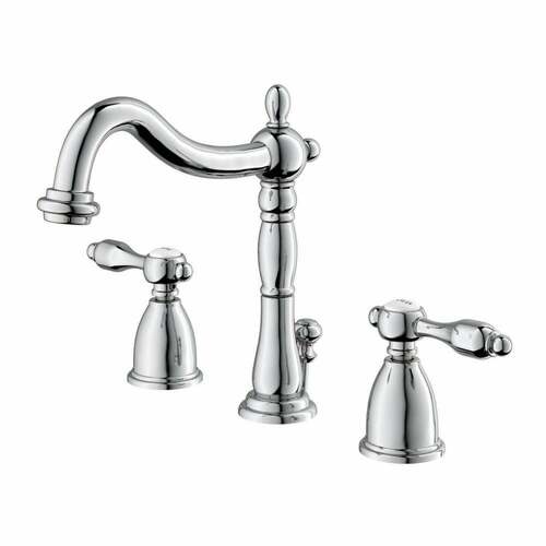 Kingston Brass KB1971TAL Tudor Widespread Bathroom Faucet with Pop-Up Drain, Polished Chrome
