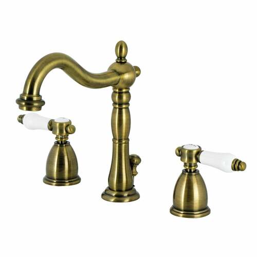 Kingston Brass KB1973BPL Bel-Air Widespread Bathroom Faucet with Brass Pop-Up, Antique Brass