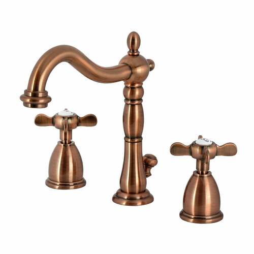 Kingston Brass KB197BEXAC Essex Antique Copper Widespread Bathroom Faucet with Brass Pop-Up