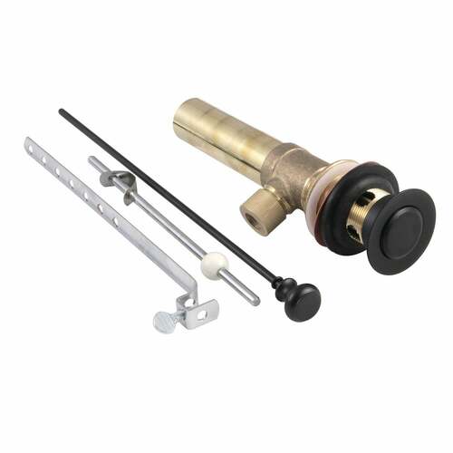 Kingston Brass KB2000 Matte Black Pop-Up Drain with Overflow, 22 Gauge