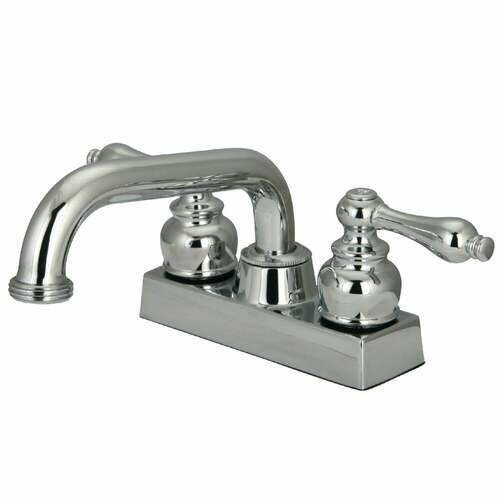 Kingston Brass KB2471AL Polished Chrome Double-Handle 2-Hole Deck Mount Laundry Faucet
