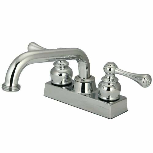 Kingston Brass KB2471BL Polished Chrome Double-Handle 2-Hole Deck Mount Laundry Faucet