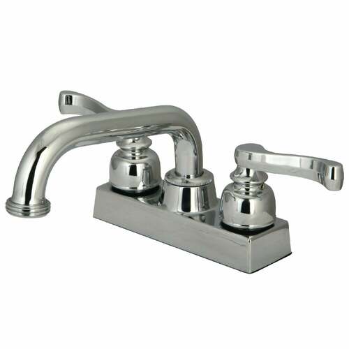 Kingston Brass KB2471FL Polished Chrome Double-Handle 2-Hole Deck Mount Laundry Faucet