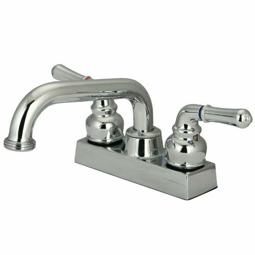 Kingston Brass KB2471NML Polished Chrome Double-Handle 2-Hole Deck Mount Laundry Faucet