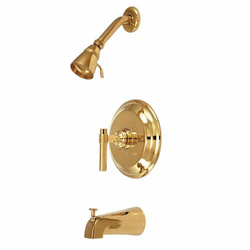 Kingston Brass KB2632MLT Milano Single-Handle Pressure Balanced Tub Shower Faucet Trim, Polished Brass