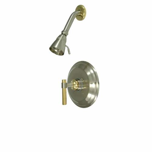 Kingston Brass KB2639MLSO Milano Single-Handle Pressure Balanced Shower Faucet, Brushed Nickel/Brass