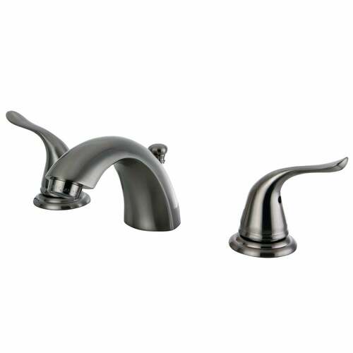 Kingston Brass KB2958YL Yosemite Mini Widespread Bathroom Faucet with Pop-Up Drain, Brushed Nickel