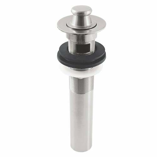 Kingston Brass KB3006 Polished Nickel Lift Turn Sink Drain with Overflow, 17 Gauge